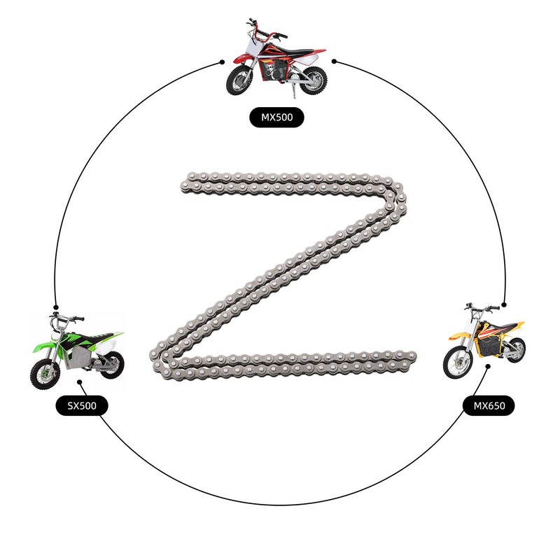 KAMIER #25 Roller Chain 132 Link with Drive Chain Breaker for Razor MX500 MX650 SX500 Mcgrath Dirt Rocket Bike Off Road Motocross Pit Bike Kids Electric Scooter Moped Mini Pocket Bike Heavy Duty Parts - Image 2
